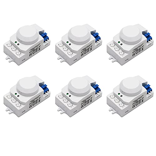 Ouyoo 6X 5.8Ghz Hf System Led Motion Sensor Light Switch Body Motion Detector,White #TOP2