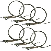 6er Set Angelzubehör Karpfen Zubehör, 64cm 45lb Rig Vorfach Leadcore Safety Lead Clip Haarmontage Karpfen Helicopter Carp Ready Hair Fishing Rig Leader Gebunden Drehverbinder Zubehör Montage