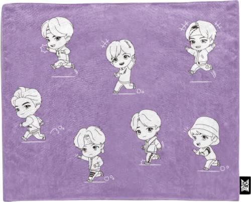 BTS TinyTAN Super Soft Microfiber Blanket, Size 35