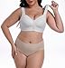 ONLYSTORY Bras for Older Women No Underwire Comfortable Full Coverage Front Closure Bralettes with Support and Lift,Silver Gray,38D