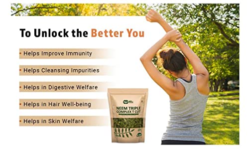 Way4Organic Neem Bundle Of Neem Bark Powder And Neem Triple Complex Tea #TOP3