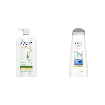 Dove Hair Fall Rescue Shampoo, 1L & Dove Dandruff Care Shampoo, 340ml