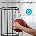 FiloxeniaOasis Upgrated 4-Layer Ball Storage Rack with Small Bottom Ball Holder and Mesh Top, 3 Adjustable Elastic Cords Sports Equipment Organizer, Wall-Mounted Basketball Rack for Indoor, Outdoor