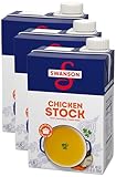 Swanson 100% Natural Chicken Stock, 48 oz Carton (Pack of 3)