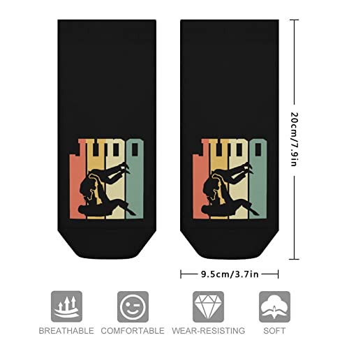 Retro Judo in Japanese Ankle Socks Low-Cut Athletic Running Socks for Men and Women2
