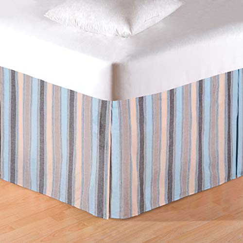 C&F Home Nadia Queen Bed Skirt Drop Length: 18 Inches Queen Bed Skirt Brown