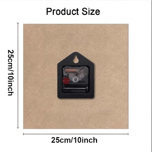 なまけ者雑貨屋 イエス・キリストテーマ壁掛け時計 25cm 木製 スクエア クリスチャン時計 サイレント 電池式 浴室 寝室 リビングルーム キッチン 壁飾り用 (スタイル 3) [5]