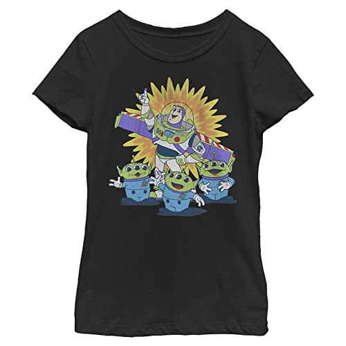 Image of Girl's Toy Story Buzz Lightyear and Aliens T-Shirt