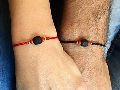 His And Hers Couples Bracelets Real Azabache For Adults Set Of 2 #TOP6