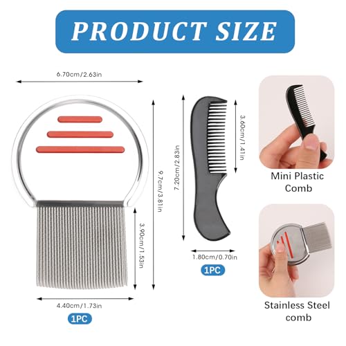 Zuroki Pettine anti pidocchi in acciaio