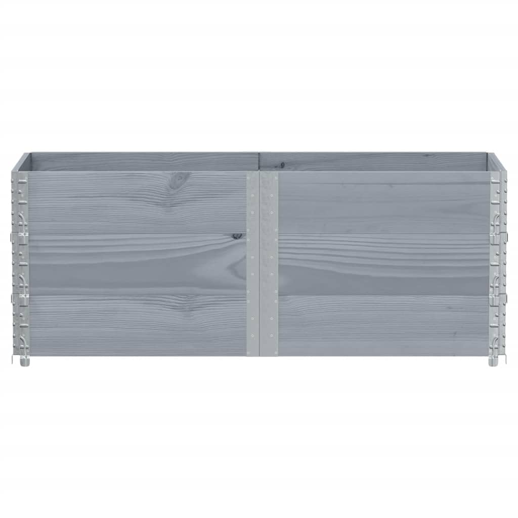 Paretali per Pallet 3pz Grigi 150x50cm Legno Massello di Pino, Commercio e Industria,Movimentazione di Materiali,Pianali di carico e Pallet, 29.9kg-3295380