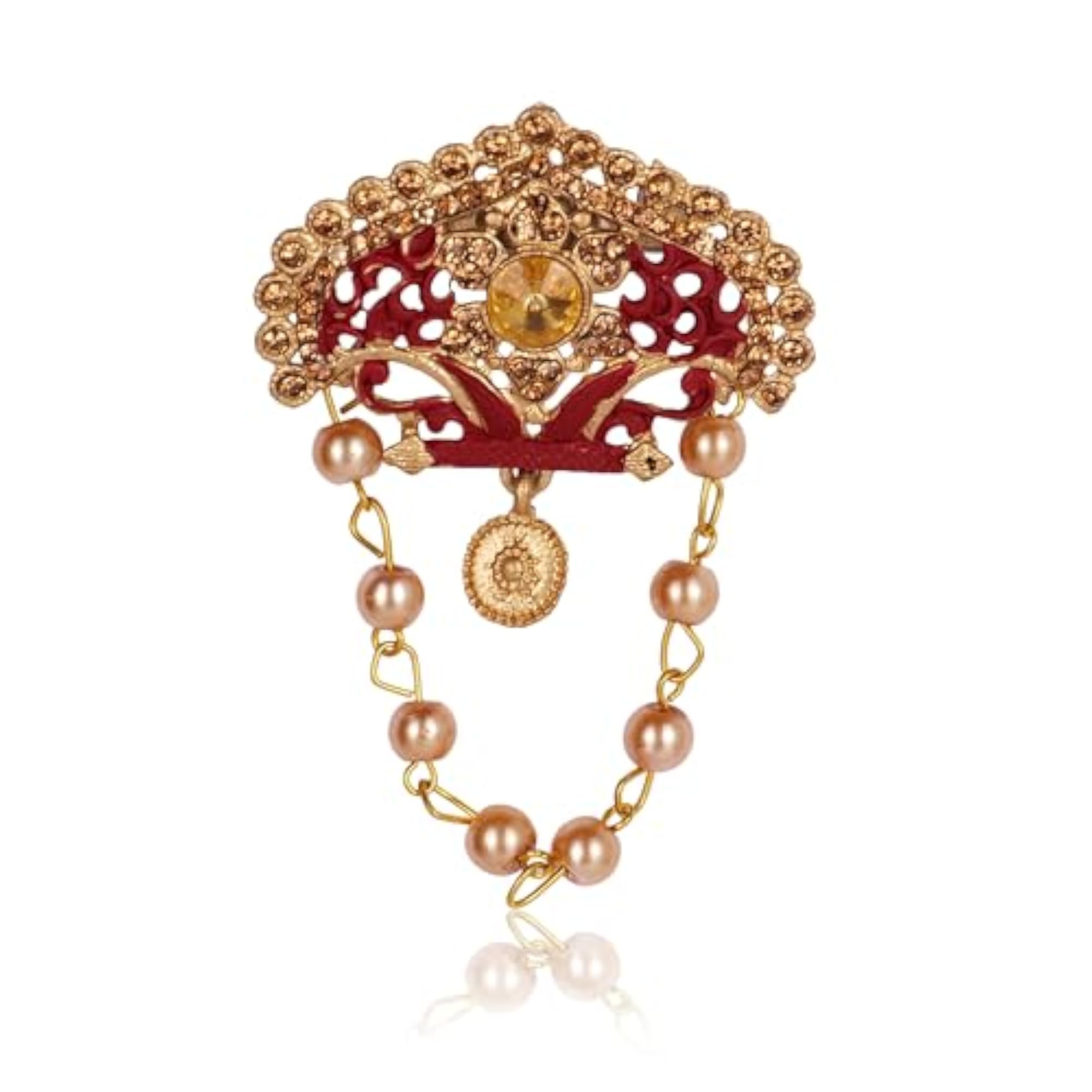 Men's Kundan-Studded Pearl Groom Moti Mala Necklace