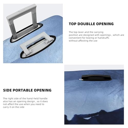 Mysterious Woman Walking Through Foggy Winter Elastic Travel Luggage Covers Dustproof Scratch-Resistant Suitcase Protector Fit 22-24 Inch3