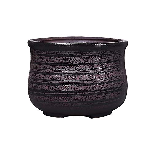 YUBEIER Keramische vaas, creatieve bloempot voor thuiskantoor, keramische pot met dienblad, cactus, plantenpotten, 18,5 cm, geweldige look, container, keramiek, sterk en duurzaam te gebruiken, vaas