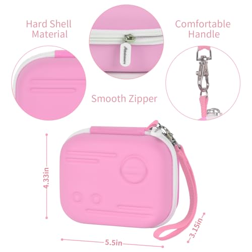 Image of Case Compatible with Yoto Mini (2024 Edition) Kids Screen-Free Bluetooth Audio Player & Card Storage Holder for up to 24 Cards - Pink
