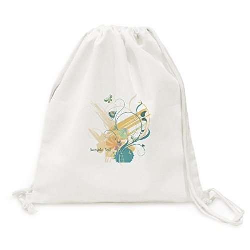 Sac de voyage en toile premium brodée d'un papillon élégant et finitions fleurs champêtres