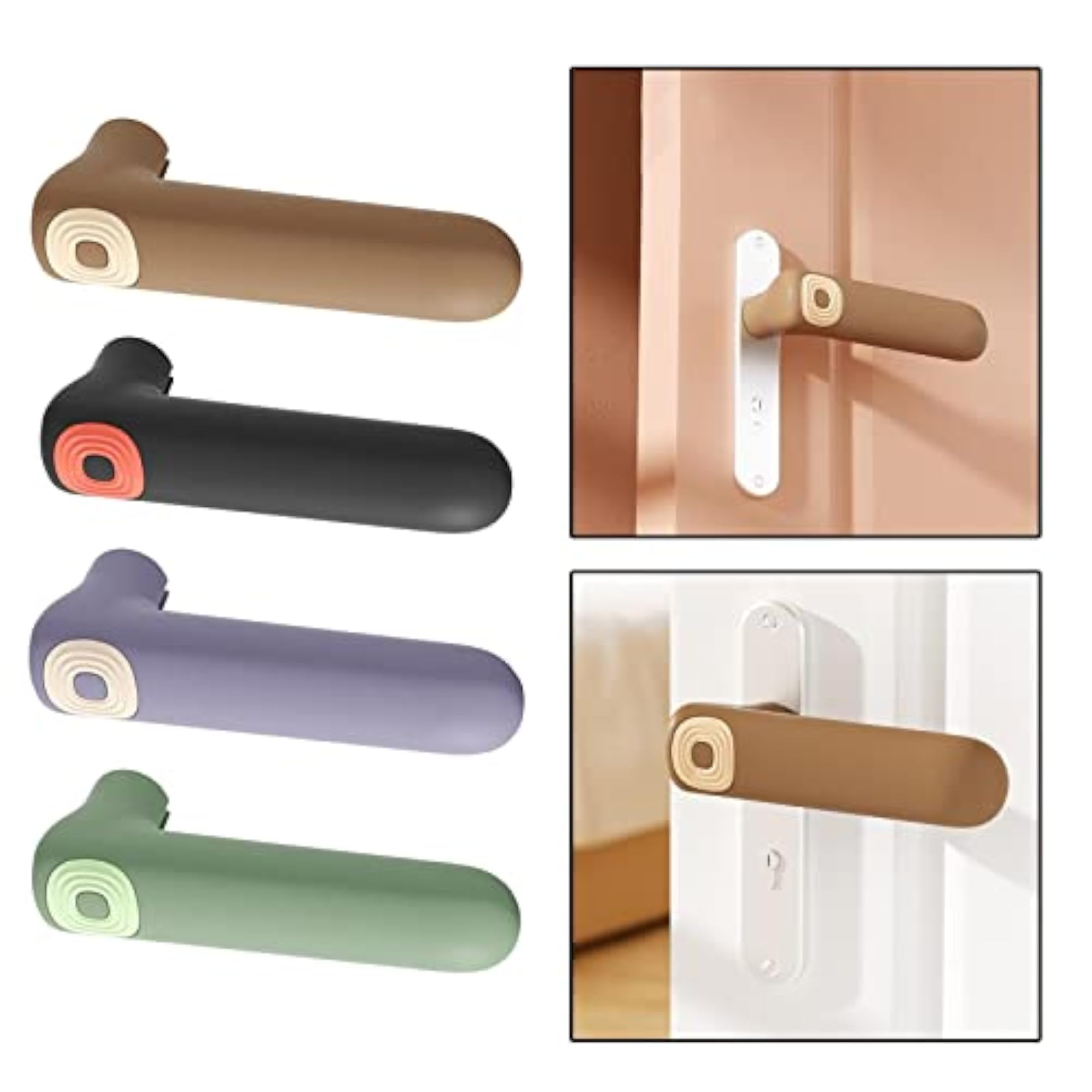 Door Handle Cover Guard Protector, Brown