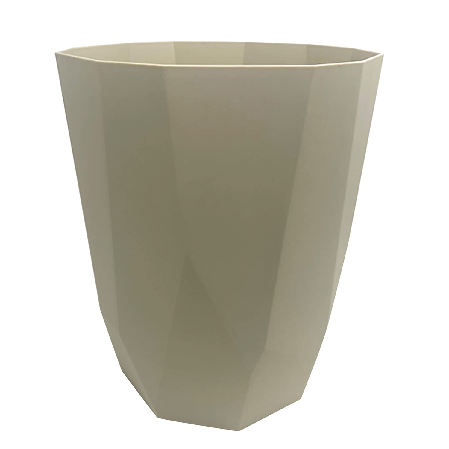 JMS we create smile Modern Stylish Waste Paper Bin Waste Basket Rubbish Bin Plastic Dustbin Garbage Can pedal Bin Ideal For Kitchen Bedroom Home Office (Paper Bin, Mirror Grey)