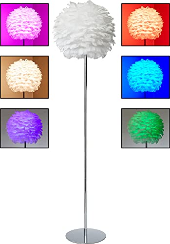 Northpoint LED Feder Stehleuchte Stehlampe Chrome Finish Metall Standfuß...