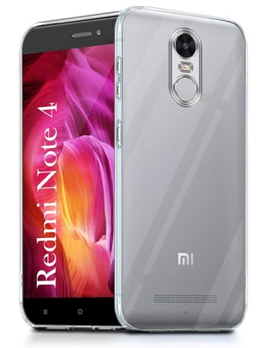 Image of Jkobi Back Cover for Xiaomi Mi Redmi Note 4 (Silicone Clear Shockproof Case with Camera Protection | Soft and Flexible | Transparent)