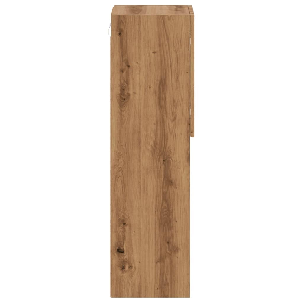 Mobili TV con Luci LED 2 pz Rovere Artigianale 30,5x30x102 cm,Set Mobili Porta TV,Parete Attrezzata Soggiorno,Set Mobili TV Soggiorno Moderni-857679