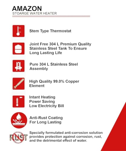 Image of ACTIVA Amazon 35L Storage Water Heater | 2kW ISI Element | Anti-Rust Coated Tank | ABS Body | Adjustable Thermostat | BEE 5 Star Rated | Free Installation Kit | 2 Year Warranty (Ivory)