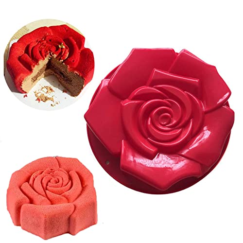 Joyeee 11.8'' Rose Flower Cake Mold Pan
