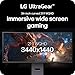 LG 34G600A-B 34-inch Ultragear WQHD (3440 x 1440) Curved Gaming Monitor 160Hz, AMD FreeSync Premium, HDR10, Built-in Speaker, Reader Mode, HDMI 2.1, DisplayPort, Tilt/Height/Swivel Stand, Black