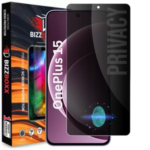 Image of Privacy Screen Guard For OnePlus 15 - Anti-Spy Tempered Glass Gurad, Protect Sensitive Information, Privacy in Public, Fingerprint Working (One Plus 15-6.78 inch) - Pack of 1