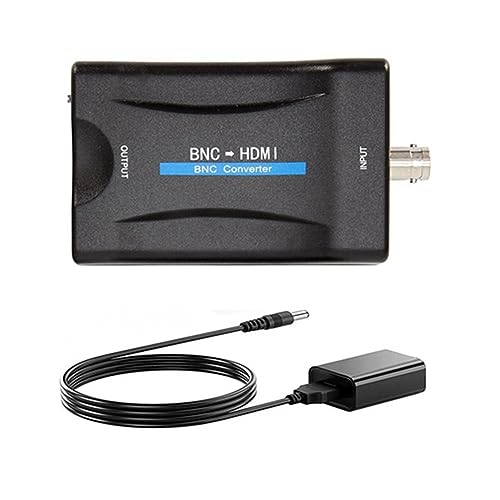 ZHIYUAN® BNC a HDMI Converter Hembra BNC Video Component Adapter Entrada analógica CVBS HDMI Composite Connector Box Enganche para Monitor de TV HD Cámara de Seguridad CCTV VCR DVRs con Salida