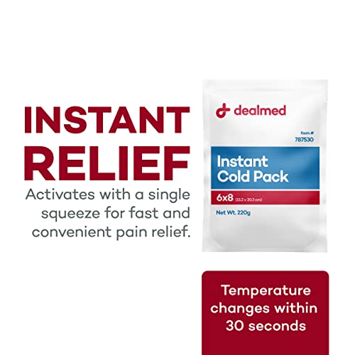 Image of Dealmed Instant Cold Packs - Squeeze Activated, 6 x 8 in - 24 Count