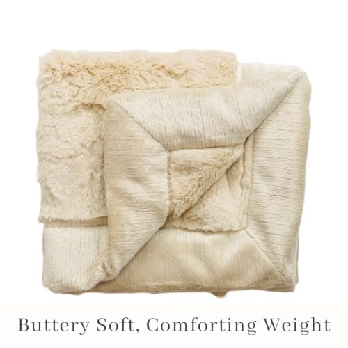 Image of Saranoni Blankets for Babies | Ultra-Soft Lush and Boutique Quality Baby Blanket | Ivory, Mini - 15 inch x 20 inch