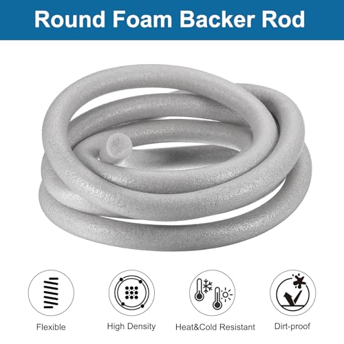 Image of PATIKIL 1 inch x 10 ft Foam Backer Rod, Foam Caulk Saver Concrete Expansion Joint Filler Weather Strip for Sealing Concrete Gaps, Crack Joint Sealer, Grey