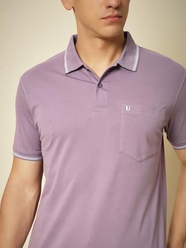 Image of UNIBERRY Men's Cotton Half Sleeves Solid Polo Neck T-shirt-MT4-BG 4XL