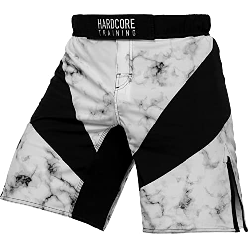 Hardcore Training Fight Shorts Marble Men's Homme Combat Shorts Arts Martiaux MMA BJJ Fitness Muay Thai Boxe Grappling No Gi Cover