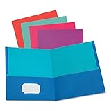 Cardinal Brands 51274 Twisted Twin Textured Pocket Folders, 8 1/2 X 11, Assorted, 10/pk, 20 Pk/ct