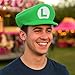 Super Mario Bros Embroidered Luigi L Patch Adult Green Beret Cap