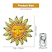 Metal Sun Flower Wall Decor - 13 inches Sun Wall Art Hanging Decorations for Outdoor, Home Garden Yard Patio Fence Bedroom Decor, Gifts for Mom Friends