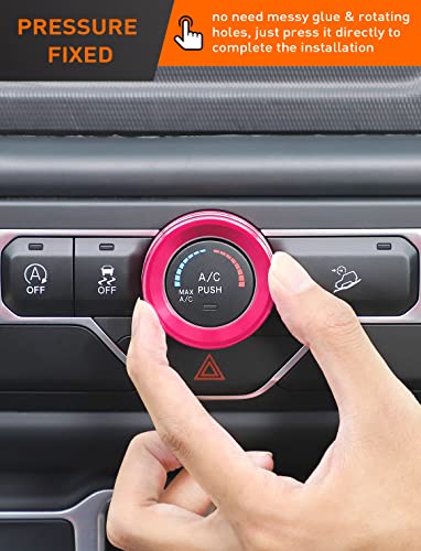 image for Savadicar HVAC Climate Control Panel Knob Trim Kit & Light Control Swi