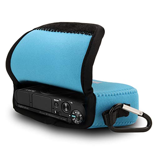 Megagear Sony Cyber-Shot Dsc-Hx80, Dsc-Hx90V Ultra Light Neoprene Camera Case, With Carabiner - Blue - Mg609 #TOP2
