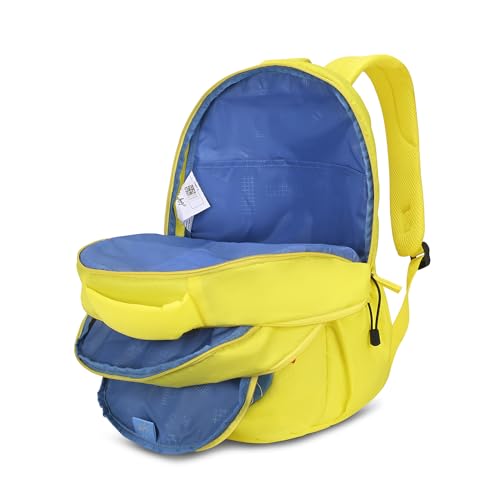 Image of Skybags KLAN PLUS 03 4 Compartment School Backpack Yellow 32 Liters
