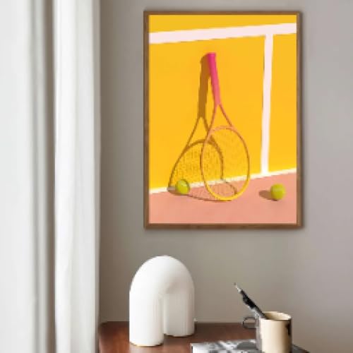 Toile raquette tennis 60x80 poster moderne pour grand mur vide