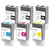 Imprimer d'autres pages : 130 ml pour chaque encre PFI-107MBK PFI-107BK PFI-107C PFI-107M PFI-107Y.