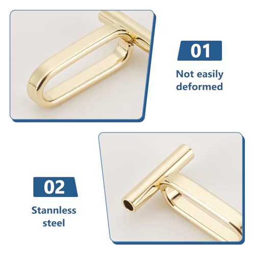 Image of PLIGREAT 8 Pcs Brooch Converters Horizontal Pin Brooch to Pendant Converters for Changing Brooches and Pins to Pendants with Silicone Tube Hoses Metal Brooch Pin Pendant Converters (Gold, Silver)