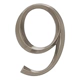 Whitehall Products Classic 6 Inch number 9 Polished Nickel, 6 Inch