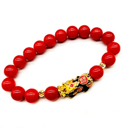 Homelavie Feng Shui Pixiu Pulsera de 10 mm de Amuleto Dragón de piedras...