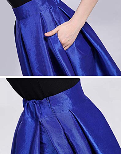 Women High Waist Maxi Skirts A-Line Skirt Dress Floor Length3