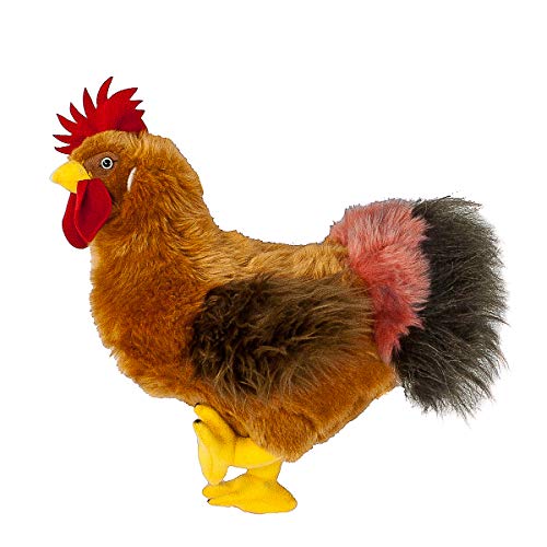 Teddys Rothenburg Kuscheltier Hahn Hansi 33 cm stehend braun Plüschtier Plüschhahn – Bild 4