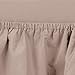 Serta | Relaxed Fit Durable Woven Linen Canvas Furniture Slipcover (Ruffle Ottoman, Khaki)
