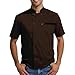 Chef Works Chef Jacket Men Women Button Closure Comfortable Kitchen, Hotel Uniform Restaurant, Unisex Chef Jacket Shirts Breathable, Short Sleeve Camisas De Chef para Hombre Brown